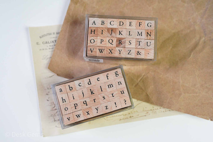 Kodomo No Kao Petit Moji Stamp Set - Alphabet (Large) 