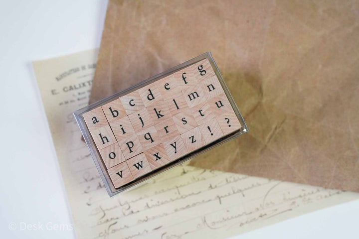 Kodomo No Kao Petit Moji Stamp Set - Alphabet (Large) - Lower Cases