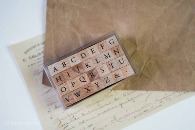 Kodomo No Kao Petit Moji Stamp Set - Alphabet (Large) - Upper Cases