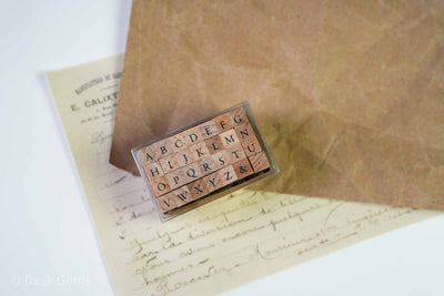Kodomo No Kao Petit Moji Stamp Set - Alphabet (Small) - Upper Case