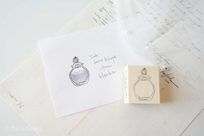 Beverly "Ink's Companion" Rubber Stamp - Ink Bottle with Glass Lid
