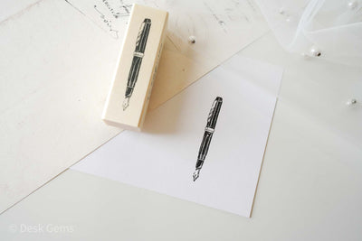 Beverly "Ink's Companion" Rubber Stamp - Fountain Pen