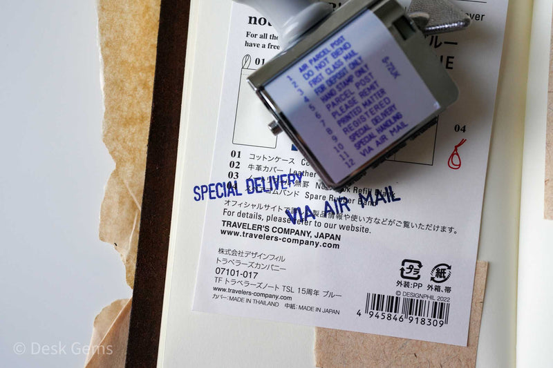 Shiny Postal Rotating Phrase Stamp – Desk Gems