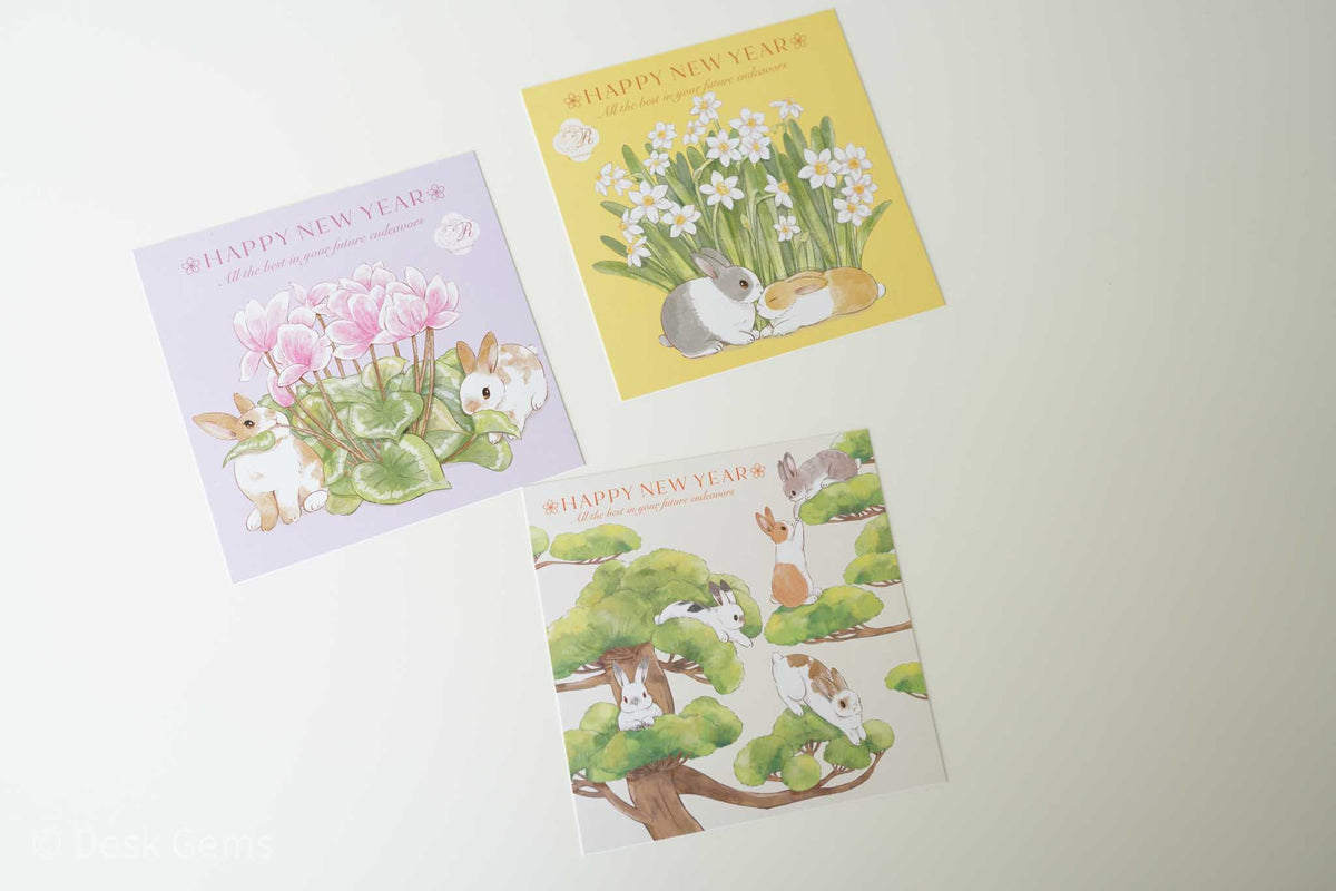 Kumayankee New Year Postcard Set 