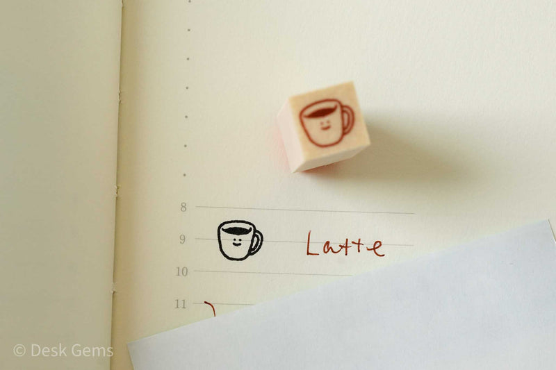 Littlelu Mini Stamps - 1 x 1 cm - Coffee