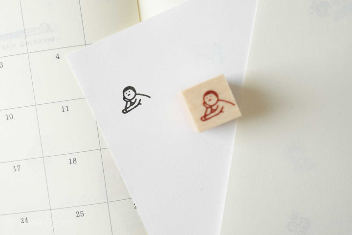 Littlelu Mini Stamps - 1.5 x 1.5 cm - Pondering