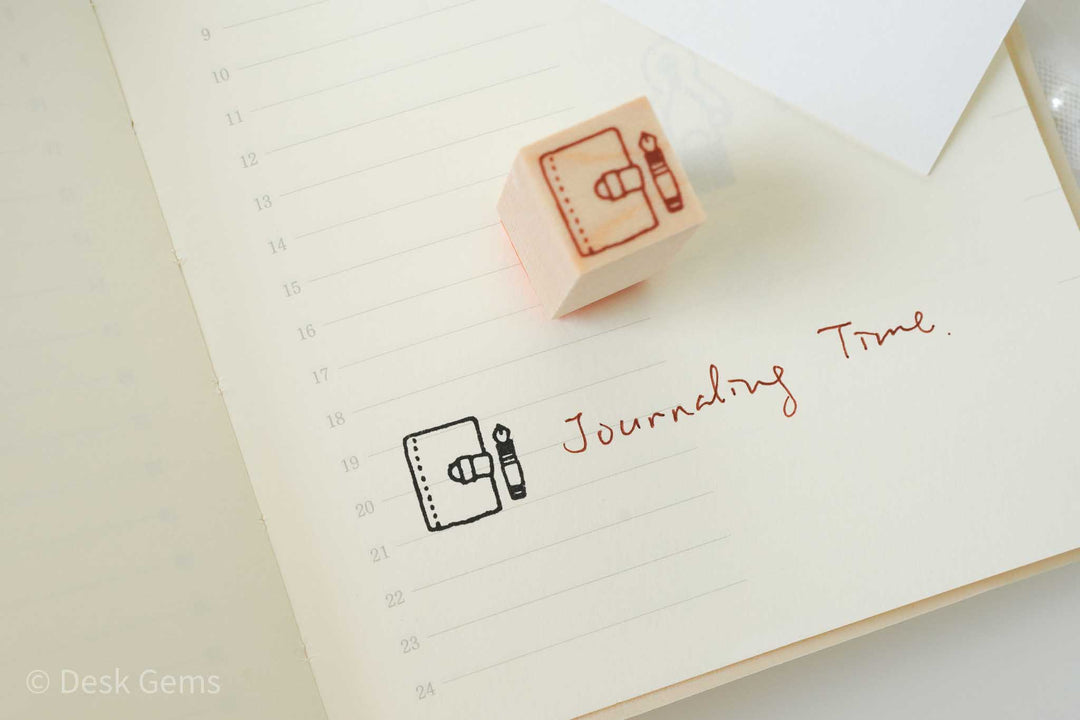 Littlelu Mini Stamps - 1.5 x 1.5 cm - Journal Time