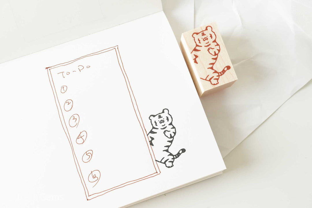 Littlelu Lifestyle Stamps - Peeking Tiger