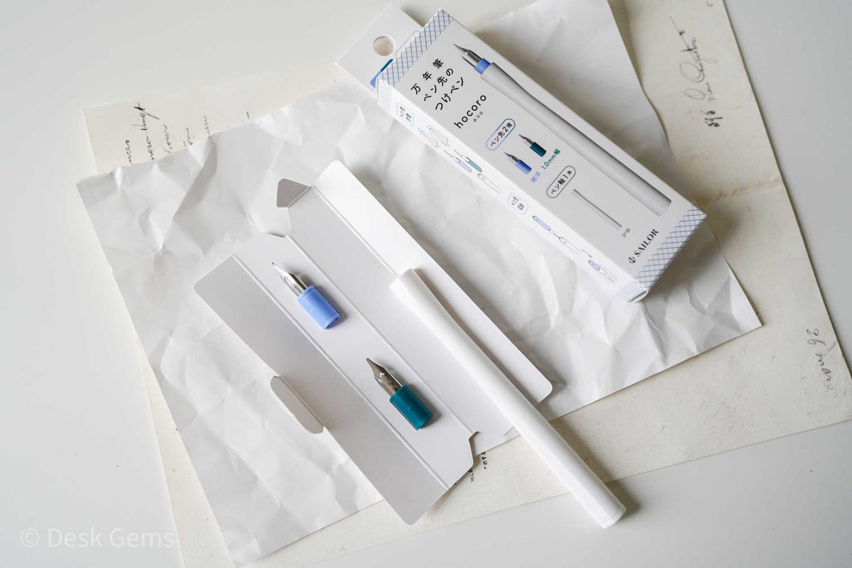 Sailor Hocoro Dip Pen - White Pen Body + 2 Nibs