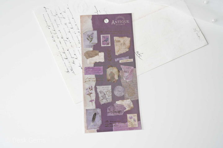 Mind Wave Antique Stickers - Violet