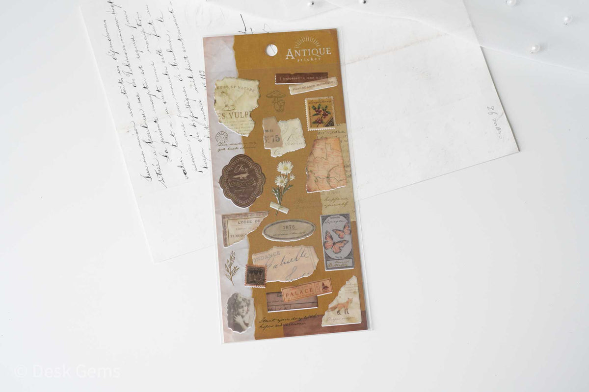 Mind Wave Antique Stickers - Mustard