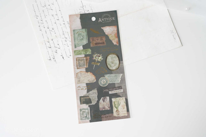 Mind Wave Antique Stickers - Moss Green