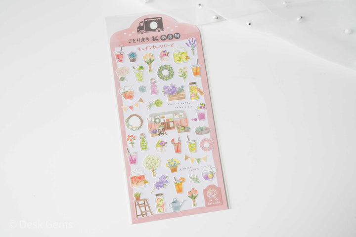 Mind Wave Kotorimachi Stickers - Food Truck Series (New!) - Herbal Tea