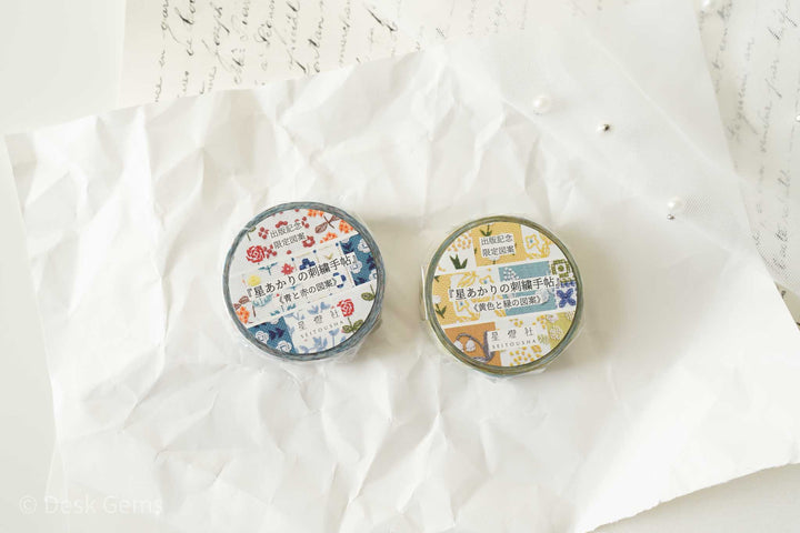 Seitousha Limited Edition Washi Tapes - Embroidery Pattern 