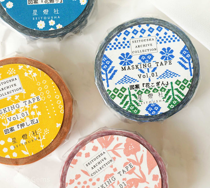 Seitousha Original Washi Tapes - Archive Collection Vol.1 (with New Varieties!)