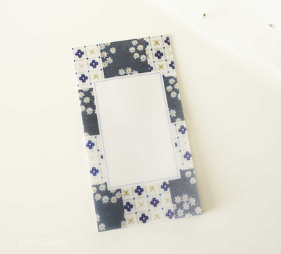 Seitousha Vellum Paper Letter Pad - Embroidery Pattern - Blue