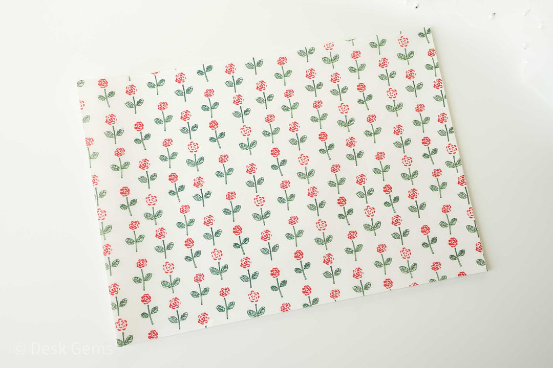 Seitousha Wrapping Paper - A4 - Rose