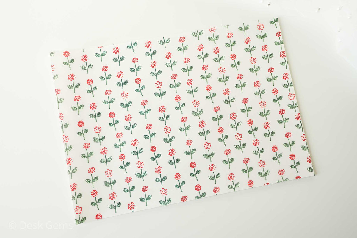 Seitousha Wrapping Paper - A4 - Rose