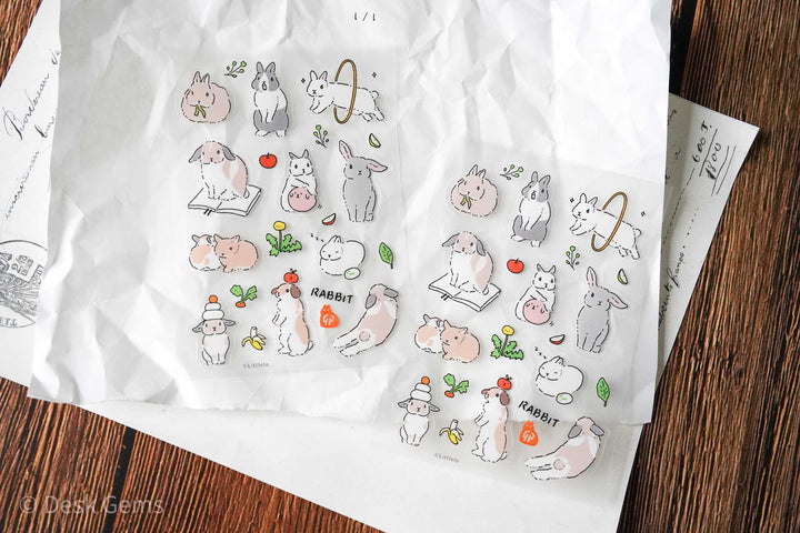 Littlelu Bunny Stickers (Set of 2) 
