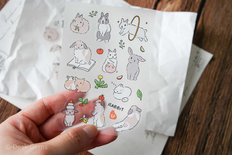 Littlelu Bunny Stickers (Set of 2) 