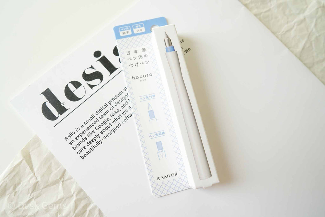 Sailor Hocoro Dip Pen - White Pen Body + F nib