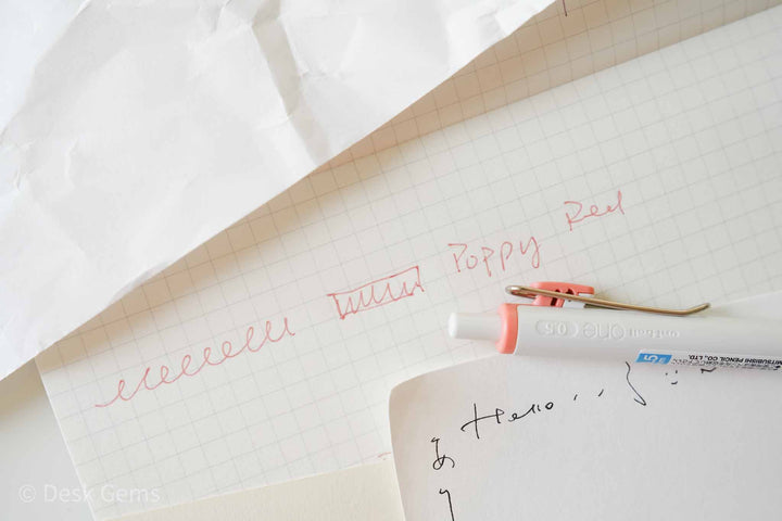 Uni-ball One Limited Edition Fika Gel Pen - 0.5mm - Poppy Red