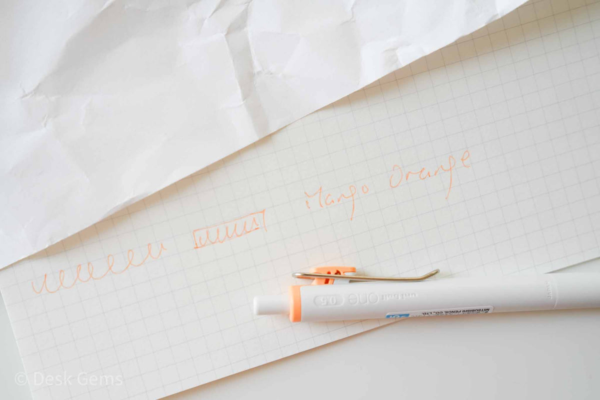 Uni-ball One Limited Edition Fika Gel Pen - 0.5mm - Mango Orange