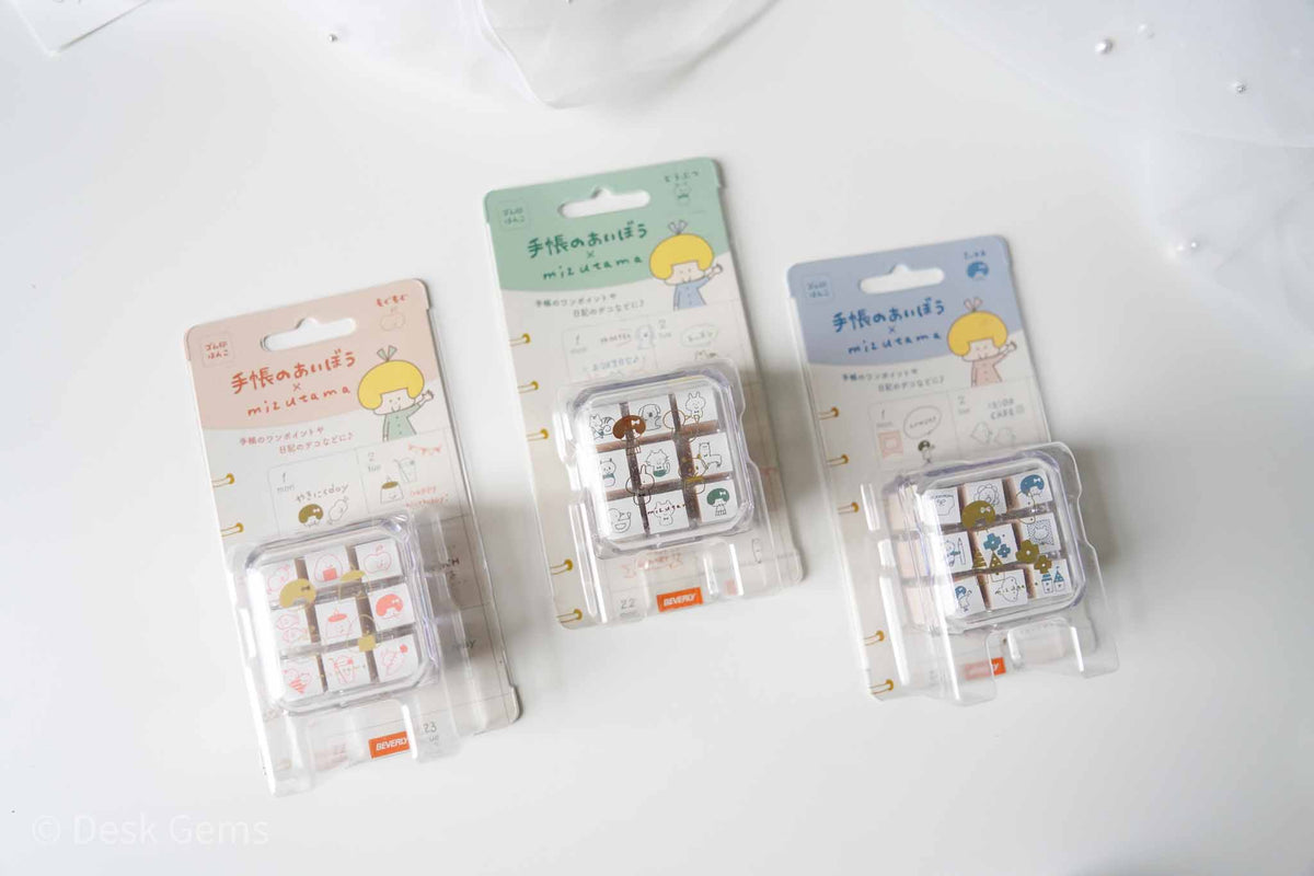 Beverly x Mizutama "Planner's Companion" Rubber Stamp Set 