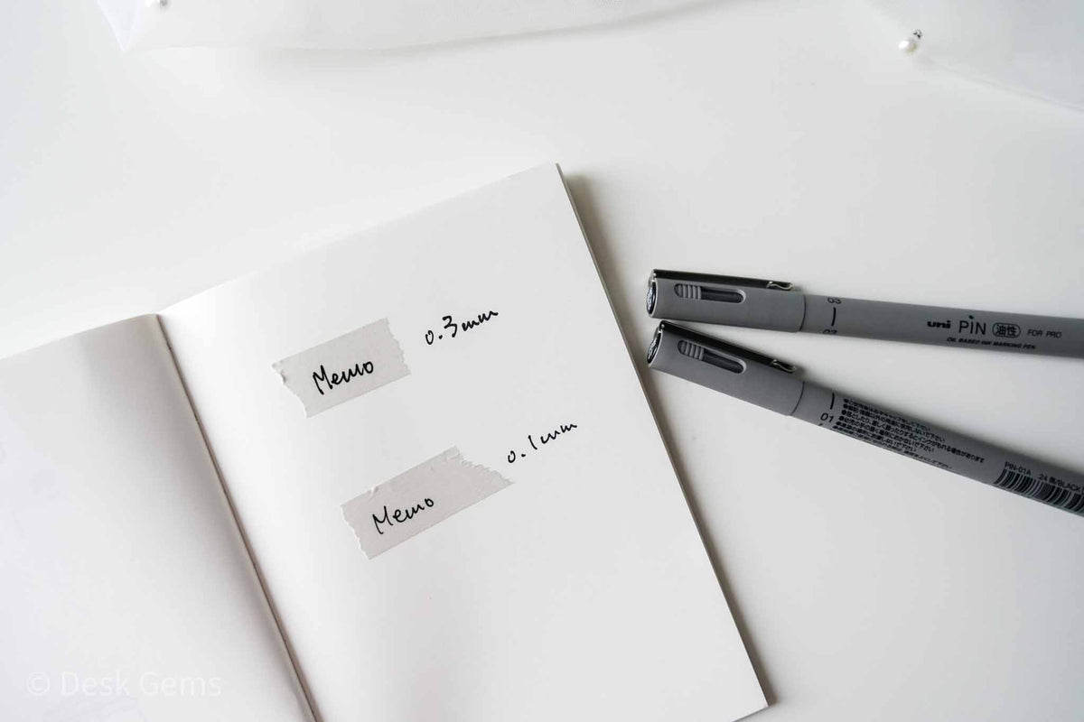 Uni Pin Pen Pro Black - Marking Pen with Oil-based Ink
