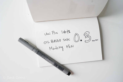 Uni Pin Pen Pro Black - Marking Pen with Oil-based Ink - 0.3