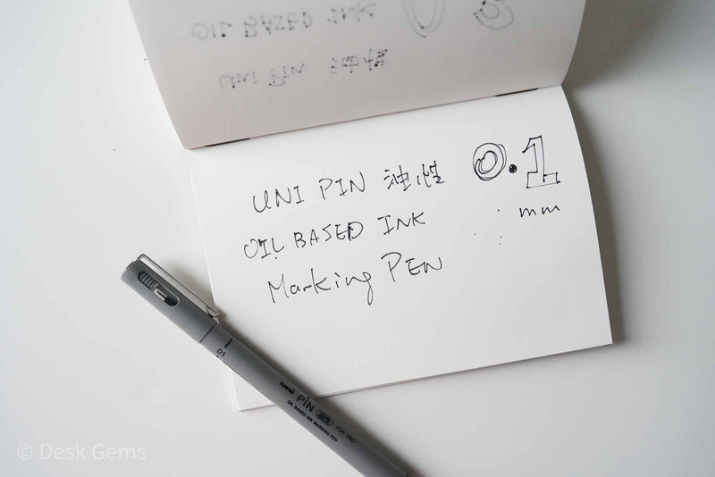 Uni Pin Pen Pro Black - Marking Pen with Oil-based Ink - 0.1