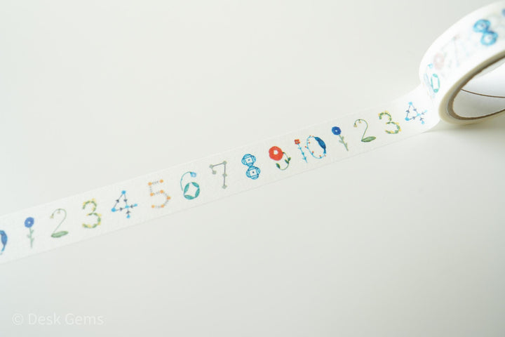 Seitousha Original Washi Tapes (New Spring 2023) - Flower Numbers