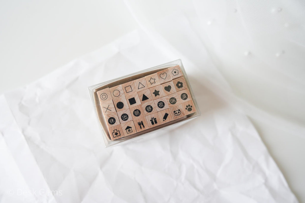 Kodomo No Kao Petit Moji Stamp Set - Activity Marks B