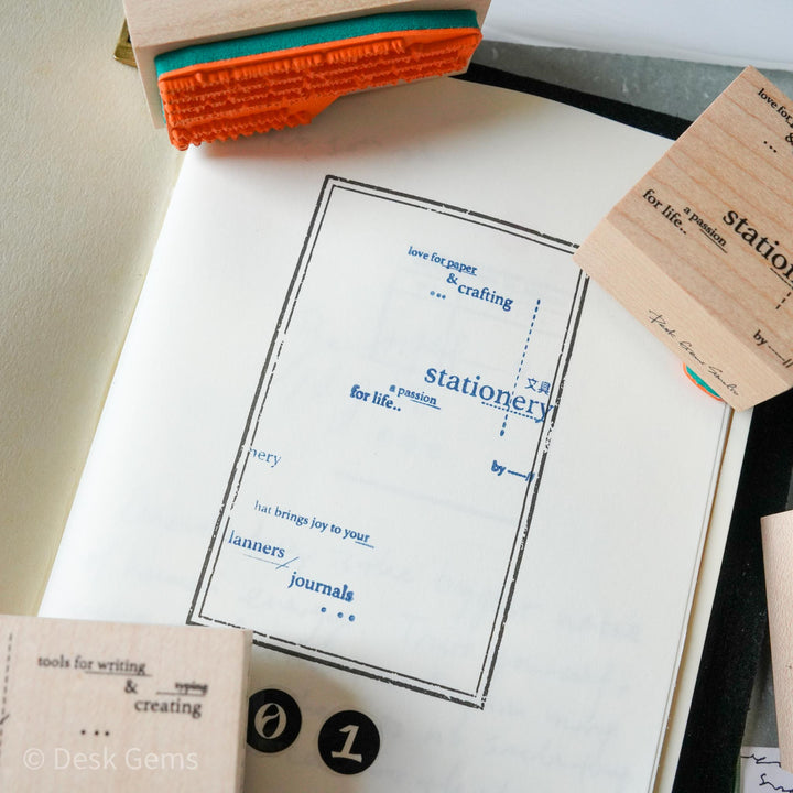 Desk Gems Studio Original Stamps - Business Cards for a Stationery Shop 
