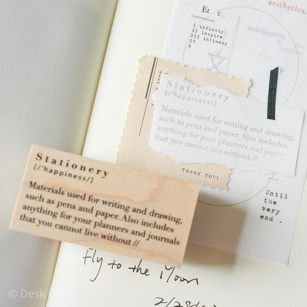 Desk Gems Studio Original Stamps - Business Cards for a Stationery Shop - Stationery Definition