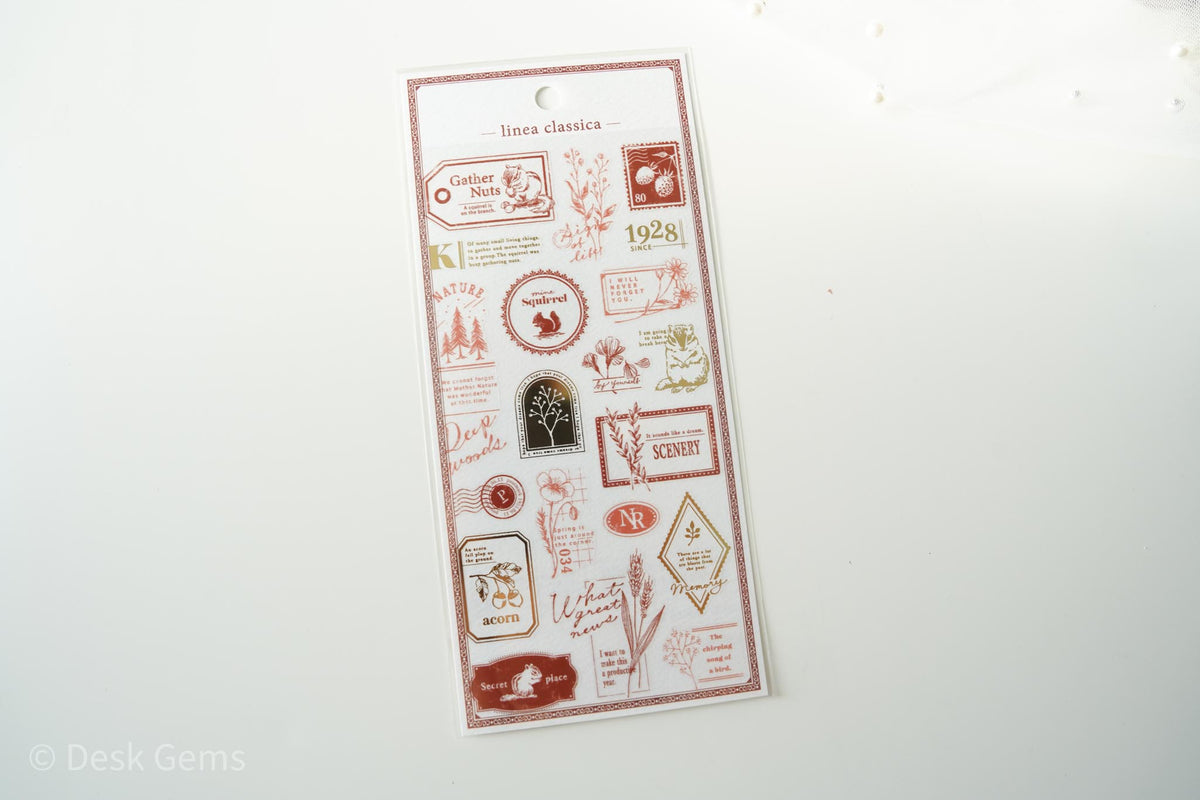 Mind Wave Linea Classica Stickers (New Varieties Available!) - Squirrel