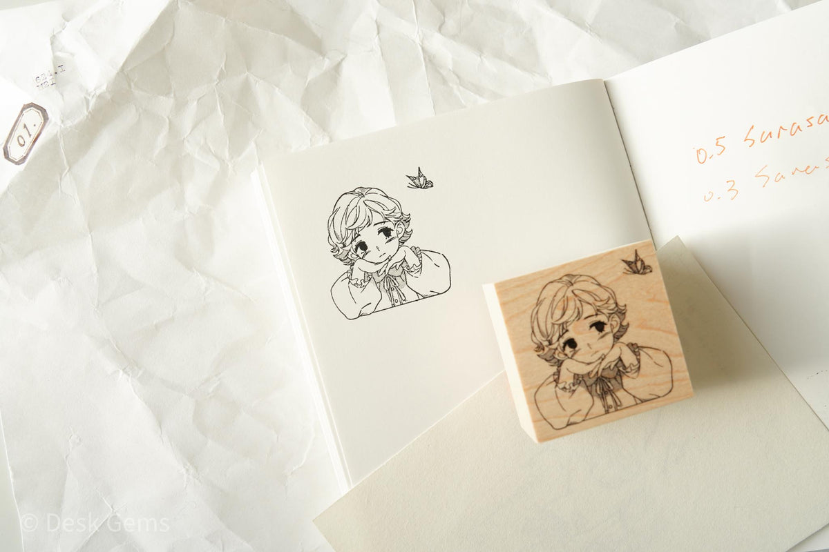Like Studio Vol.7 Rubber Stamps - Daydream - Girl Pondering