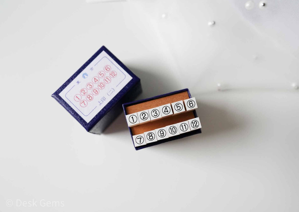 36 Sublo Circled Numbers Stamp Set 