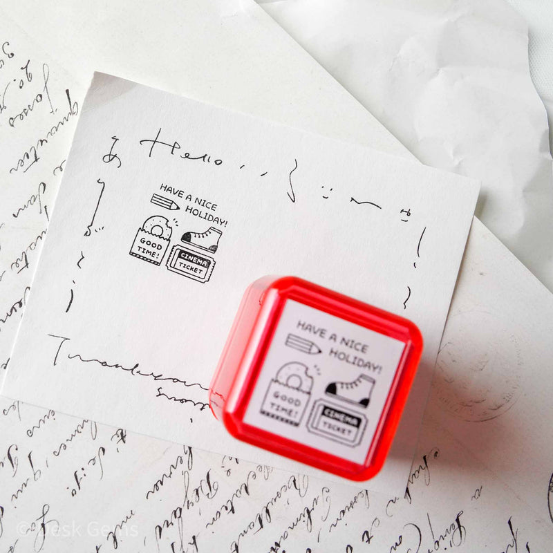 Eric Small Things x SANBY Self-inking Stamp (New Spring 2023!) - Have a Nice Holiday!