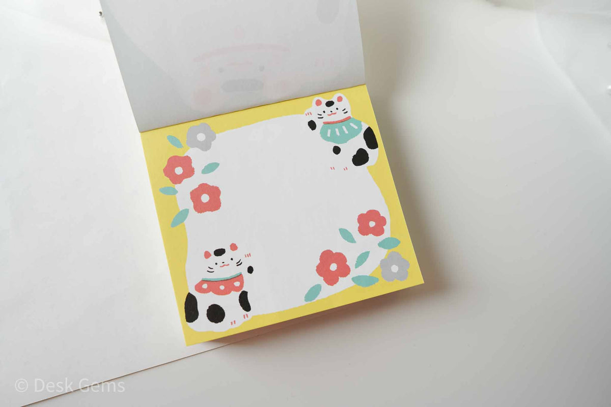 Cozyca x Masao Takahata Memo Pad - Beckoning Cat