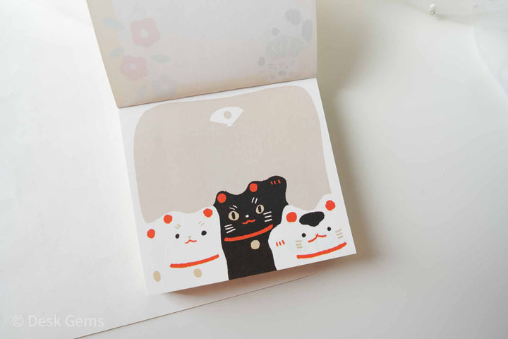 Cozyca x Masao Takahata Memo Pad - Beckoning Cat