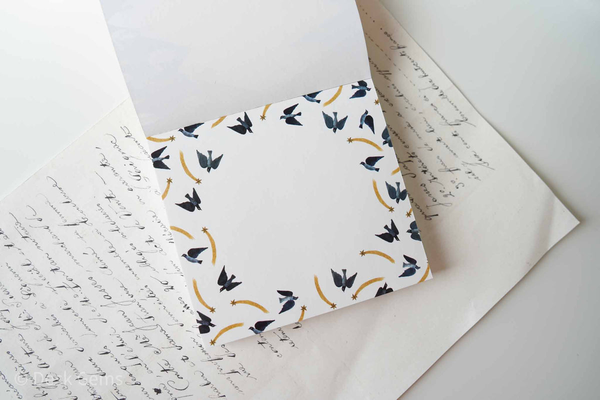 Cozyca X Nishi Shuku Block Memo Pad - Bird