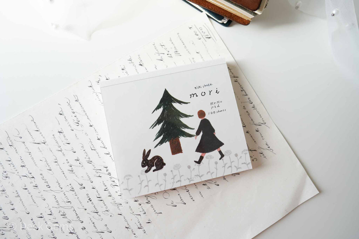 Cozyca X Nishi Shuku Block Memo Pad - Forest 