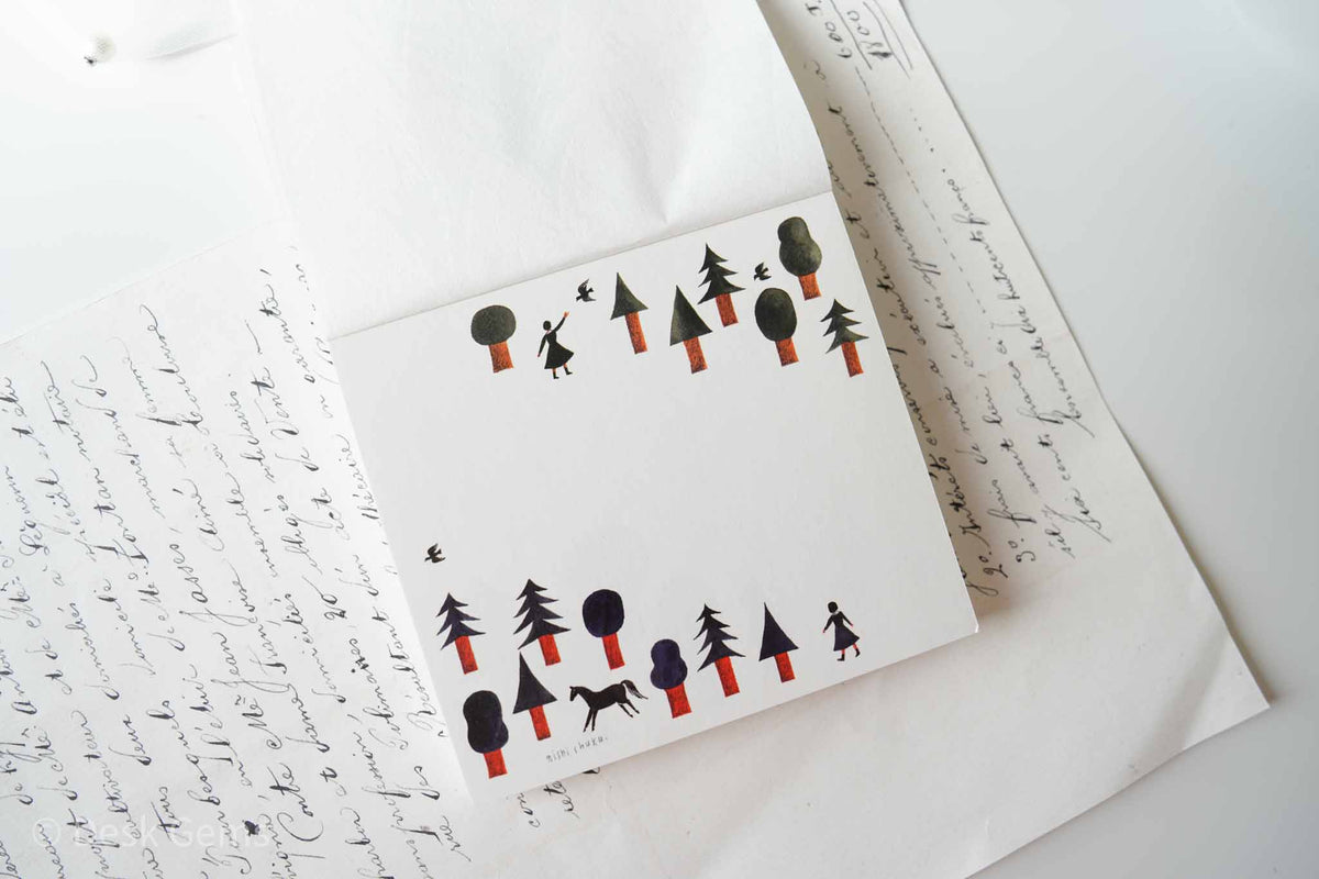 Cozyca X Nishi Shuku Block Memo Pad - Forest
