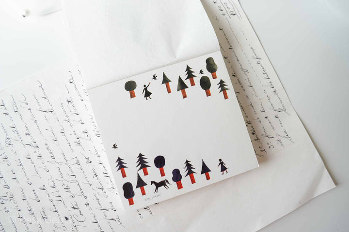 Cozyca X Nishi Shuku Block Memo Pad - Forest