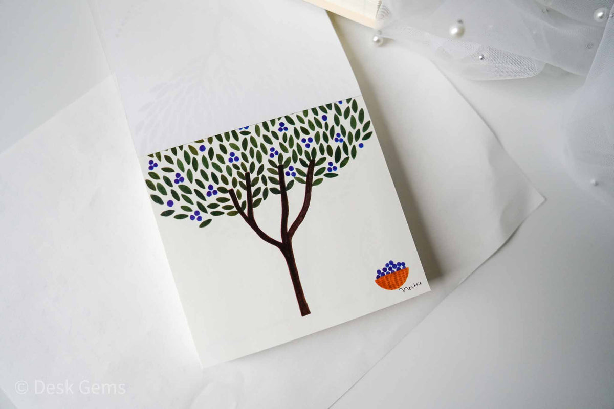 Cozyca x NeckTie Block Memo Pad - Trees
