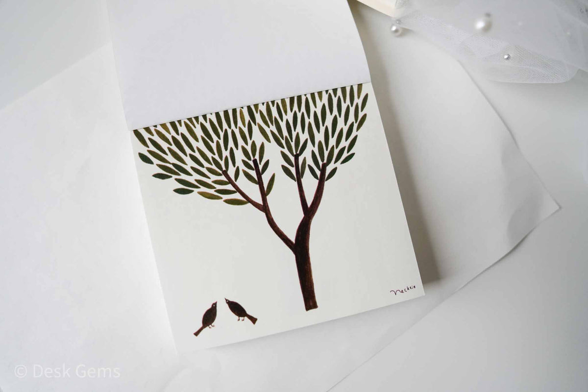 Cozyca x NeckTie Block Memo Pad - Trees