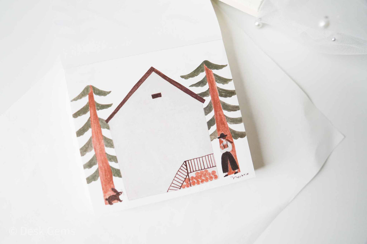Cozyca x NeckTie Block Memo Pad - Little House