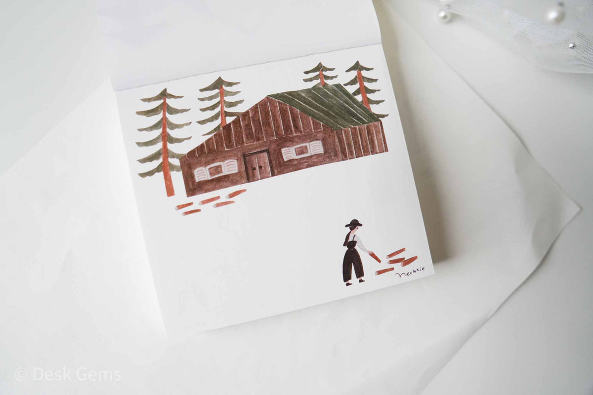 Cozyca x NeckTie Block Memo Pad - Little House