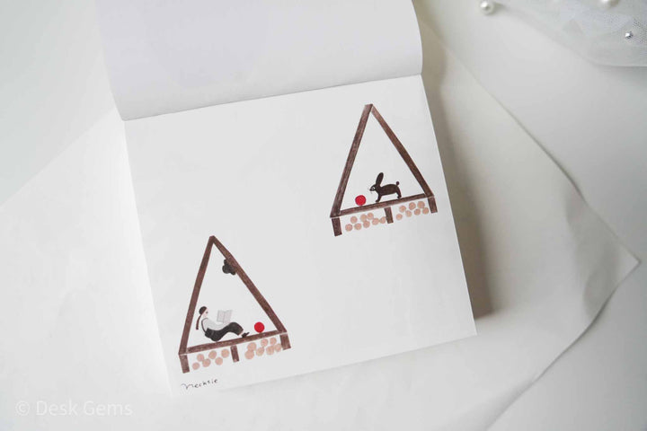 Cozyca x NeckTie Block Memo Pad - Little House